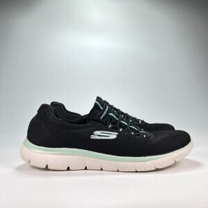 Skechers Summits Cool Classic Black Slip On Sneakers 149206TX Women's Size 8.5